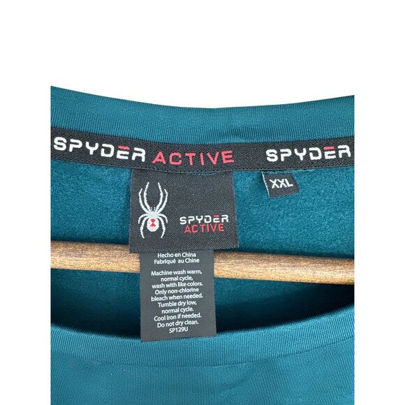 Spyder Active Teal Long Sleeve Performance Shirt Women's Size XXL - Picture 4 of 8